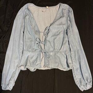 Guess-Light Blue Long Sleeve Women’s Blouse